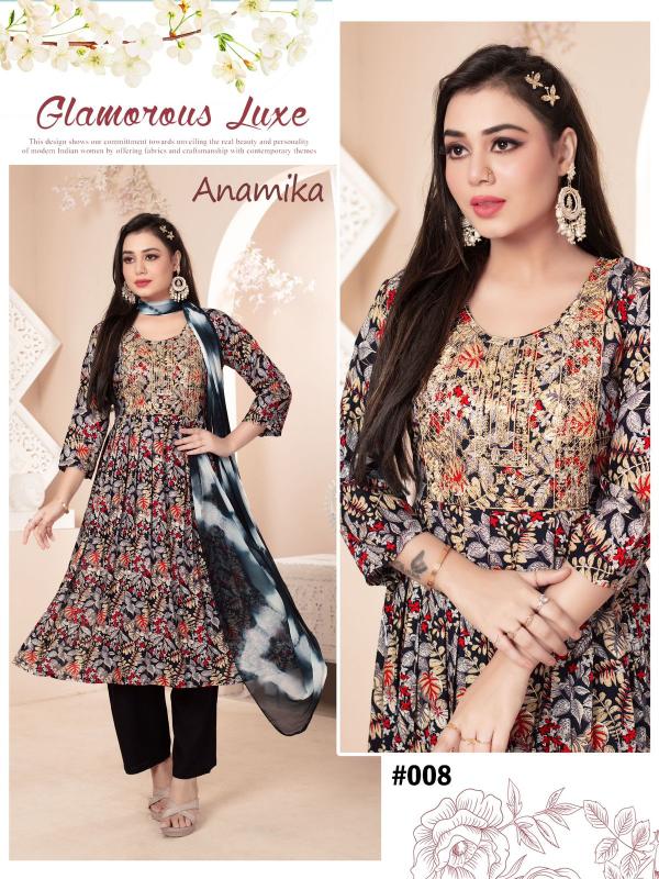 Fashion Talk Anamika Vol 2 Rayon Designer Kurti Bottom With Dupatta